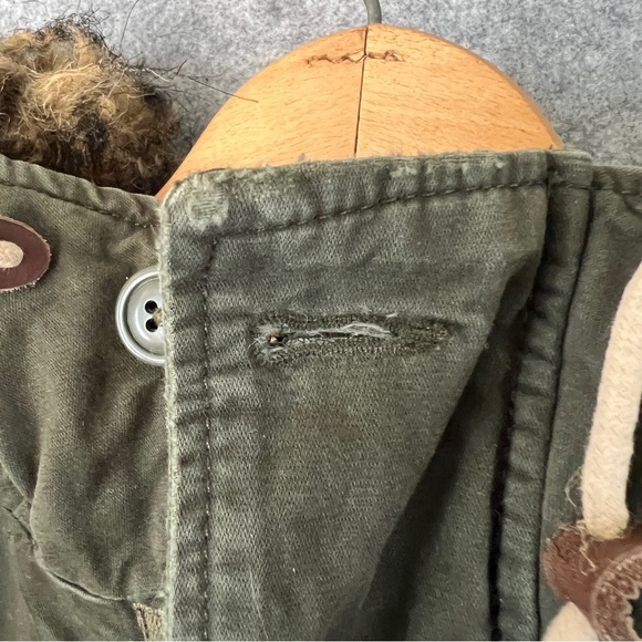 ABERCROMBIE & FITCH Women’s Olive Green Sherpa Lined Parka Winter Coat Size M - Picture 13 of 16